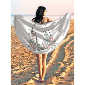 Парео и пляжный коврик «Прекрасная леди весны», d = 150 см