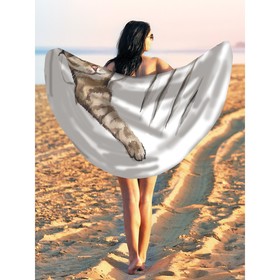 Парео и пляжный коврик «Озорной кот», d = 150 см