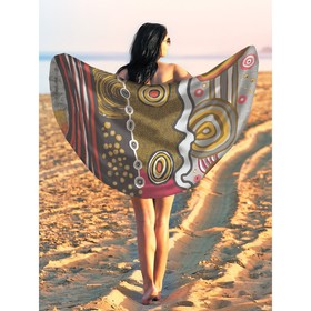 Парео и пляжный коврик «Африканская абстракция», d = 150 см