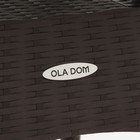 Стол "RATTAN Ola Dom" круглый, коричневый, 70 х 70 х 72 см - Фото 4