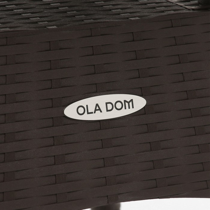 Стол "RATTAN Ola Dom" круглый, коричневый, 70 х 70 х 72 см - фото 1928170200