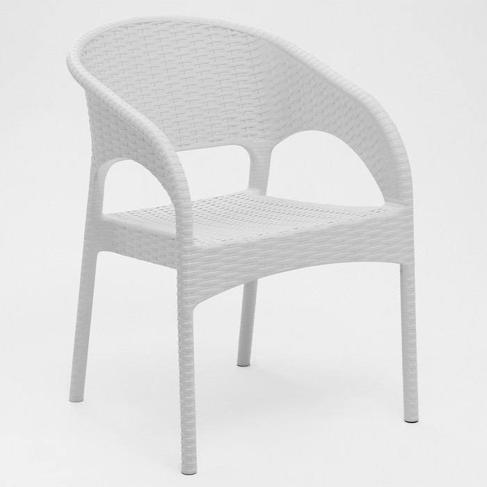 Кресло "RATTAN Ola Dom", белое, 58 х 62 х 80,5 см - Фото 1