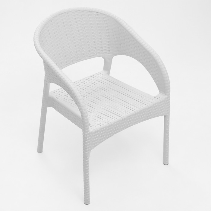Кресло "RATTAN Ola Dom", белое, 58 х 62 х 80,5 см - фото 1909176329
