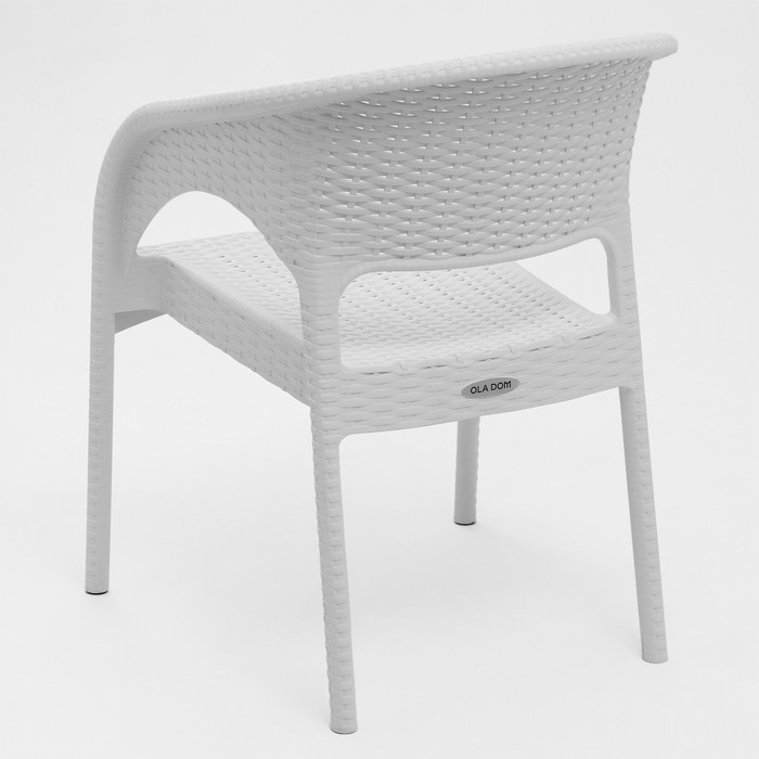 Кресло "RATTAN Ola Dom", белое, 58 х 62 х 80,5 см - фото 1909176332