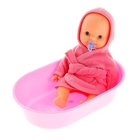 Пупс в ванночке, цвета МИКС - Фото 1