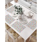 Комплект салфеток для сервировки стола «Настроение - весна», прямоугольные, размер 32х46 см, 4 шт - фото 302988802