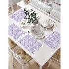 Комплект салфеток для сервировки стола «Летние бабочки», прямоугольные, размер 32х46 см, 4 шт - фото 302988906