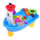 Столик игровой «Кораблик», с песочным набором, 16 аксессуаров для игры с песком и водой, объём ведра 0.25 л - Фото 2