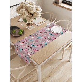 Дорожка на стол «Изобилие бабочек», окфорд, размер 40х145 см