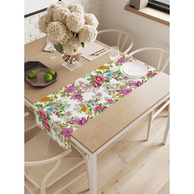 Дорожка на стол «Море цветов», окфорд, размер 40х145 см