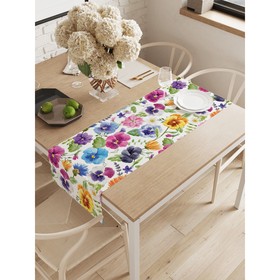 Дорожка на стол «Краски цветов», окфорд, размер 40х145 см