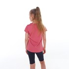 Футболка для девочки, цвет розовый/бабочки, рост 134 см - Фото 3