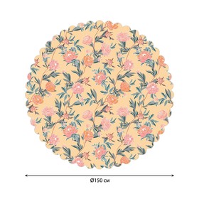 Скатерть на стол «Цветочное плетение», круглая, сатен, d = 150 см