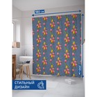 Фотоштора для ванной «Весенние цветы», сатен, размер 180х200 см - Фото 2