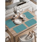 Комплект салфеток для сервировки стола «Строгий стиль», прямоугольные, закруглённые края, размер 30х46 см, 4 шт - фото 292435876