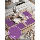 Комплект салфеток для сервировки стола «Цветочный салют», прямоугольные, закруглённые края, размер 30х46 см, 4 шт - Фото 2