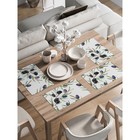 Комплект салфеток для сервировки стола «Созревшие оливки», прямоугольные, закруглённые края, размер 30х46 см, 4 шт - фото 292435992