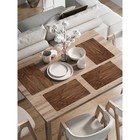 Комплект салфеток для сервировки стола «Древесная текстура», прямоугольные, закруглённые края, размер 30х46 см, 4 шт - Фото 1