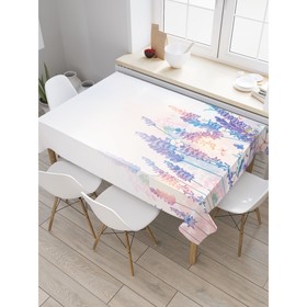 Скатерть на стол «Лавандовое утро», прямоугольная, сатен, размер 120х145 см