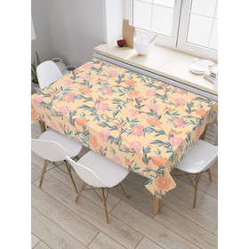 Скатерть на стол «Цветочное плетение», прямоугольная, сатен, размер 120х145 см