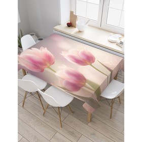 Скатерть на стол «Нежность на рассвете», прямоугольная, сатен, размер 120х145 см