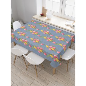 Скатерть на стол «Весенние цветы», прямоугольная, оксфорд, размер 120х145 см
