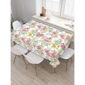 Скатерть на стол «Море цветов», прямоугольная, оксфорд, размер 120х145 см