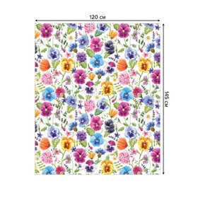Скатерть на стол «Краски цветов», прямоугольная, оксфорд, размер 120х145 см