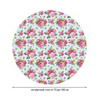 Скатерть на стол «Букет роз», круглая, оксфорд, на резинке, размер 120х120 см, диаметр 75-100 см - Фото 2