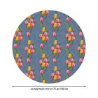 Скатерть на стол «Весенние цветы», круглая, оксфорд, на резинке, размер 120х120 см, диаметр 75-100 см - Фото 2