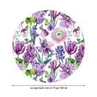 Скатерть на стол «Цветочный арт», круглая, оксфорд, на резинке, размер 120х120 см, диаметр 75-100 см - Фото 2