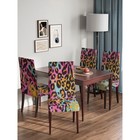 Чехол на стул «Яркий леопард», декоративный, велюр - Фото 4