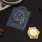 Форма для шоколада и конфет пластиковая «Часы женские», 8,3×7,9×1,3 см, цвет прозрачный - фото 10765157