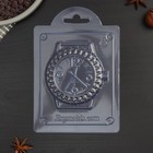 Форма для шоколада и конфет «Часы женские», размер готового изделия 8×7.8×1.3 см, пластик, прозрачная - фото 53475640