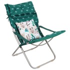 Кресло-шезлонг, матрас + подушка, цвет тёмно-зелёный - фото 2125459