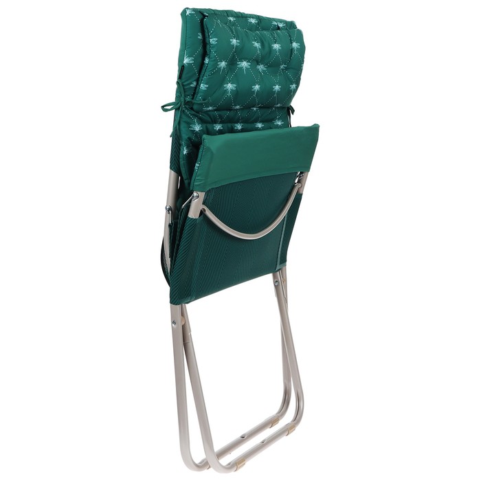 Кресло-шезлонг, матрас + подушка, цвет тёмно-зелёный - фото 1907715110