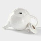 Заварочный чайник BellaTenero «Полосы», 850 мл, с подогревом, бамбуковая подставка, фарфор, белый - Фото 3