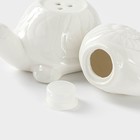 Набор для специй BellaTenero «Черепаха и улитка», солонка 25 мл, перечница 30 мл, на бамбуковой подставке, фарфор, белый - Фото 4