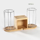 Набор чайный керамический на деревянной подставке BellaTenero, 13 предметов: 6 чашек 150 мл, сахарница с ложкой 200 мл, 6 подставок, белый - Фото 11