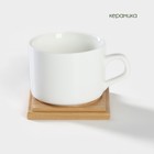 Набор чайный керамический на деревянной подставке BellaTenero, 13 предметов: 6 чашек 150 мл, сахарница с ложкой 200 мл, 6 подставок, цвет белый - Фото 4