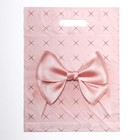 Пакет «Персиковый бант», полиэтиленовый с вырубной ручкой, 30×40 см, 50 мкм - Фото 1