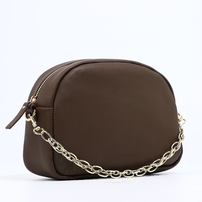 Сумка женская FABULA на молнии, цвет коричневый