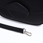 Сумка-мессенджер RICHET на магните, наружный карман, длинный ремень, цвет чёрный - фото 12001443