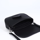 Сумка-мессенджер RICHET на магните, наружный карман, длинный ремень, цвет чёрный - фото 12001445