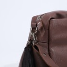 Сумка кросс-боди RICHET на молнии, наружный карман, 2 длинных ремня, цвет коричневый - фото 12001459