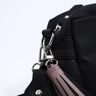 Сумка кросс-боди RICHET на молнии, наружный карман, 2 длинных ремня, цвет чёрный - фото 12001467