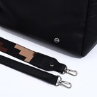 Сумка кросс-боди RICHET на молнии, наружный карман, 2 длинных ремня, цвет чёрный - фото 12001469