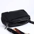 Сумка кросс-боди RICHET на молнии, наружный карман, 2 длинных ремня, цвет чёрный - фото 12001470