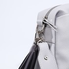 Сумка кросс-боди RICHET на молнии, наружный карман, 2 длинных ремня, цвет серый - фото 12001475
