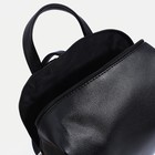 Рюкзак на молнии, RICHET, 3 наружных кармана, цвет чёрный - фото 24441617